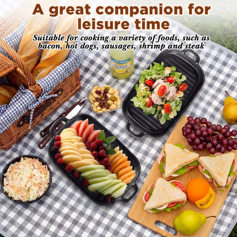 2 Pack Microwave Bacon Tray Ceramic Cooker with Drip Rack,