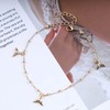 Yienate Boho Mermaid Tail Anklet Bracelet Gold Tiny Beads Satellite
