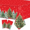 2 Pack Christmas Plastic Tablecloths 54 X 108inch Xmas Tree