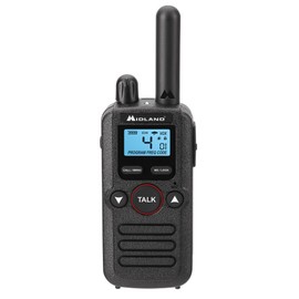 Midland – BR180 Business Radio Walkie Talkie with Ear Piece - Small and Lightweight - Security Restaurants Specialty Retail Cafes - Two Way Radio- Rechargeable