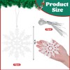SULOLI Glitter Snowflake Hanging Decorations(White)