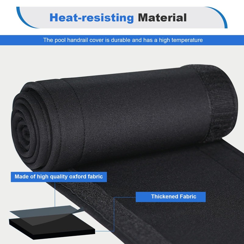Pool Handrail Cover 8ftx7.08Inch Pool Hand Rail Cover for Swimming