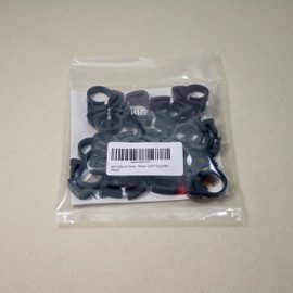 ajile QHC115x20-FBA Double Gripping Plastic Hose Clamps Black Pipe Clamp for Cables, Pipes, Hoses and Pipes Diameter 15 to 17.1-20 Pieces