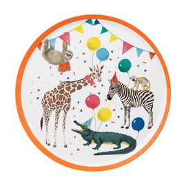 Talking Tables 8 x Safari Animal Themed Paper Plates for Girls & Boys Birthday or Baby Shower | Jungle Zoo, Madagascar Eco-Friendly Disposable Dishes for Kids Eco Choice