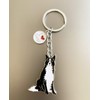 Dog Keychain,Cute Metal Keychain,Bag Charm,Best Birthday Gift,(Border Collie)