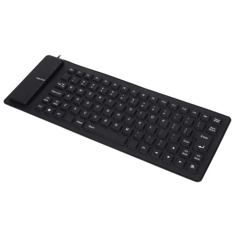 Silicone Keyboard Fully Sealed Design Lightweight Portable Silent Soft Comfortable