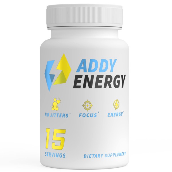 ADDY ENERGY - Focus Supplement - Energy Booster for Men - Energy Supplement - Brain Booster - Early Bird Morning Cocktail - Focus, Energy, and Memory Support Vitamins - 15 Day Supply (15 Capsules)