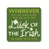 Irish Coaster Cork Backed with Luck of the Irish Saying