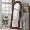 ZHUNFA Arched Full Length Mirror with Solid Wood Frame, 65x22