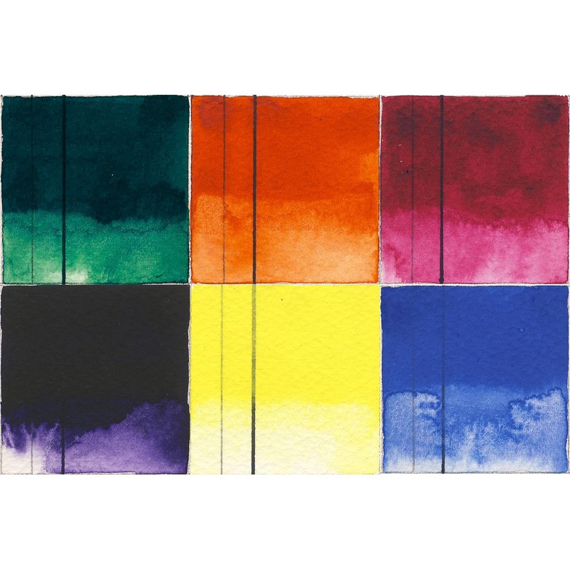 QoR Artist Watercolors, Intensity, 6 Color Half Pan Set