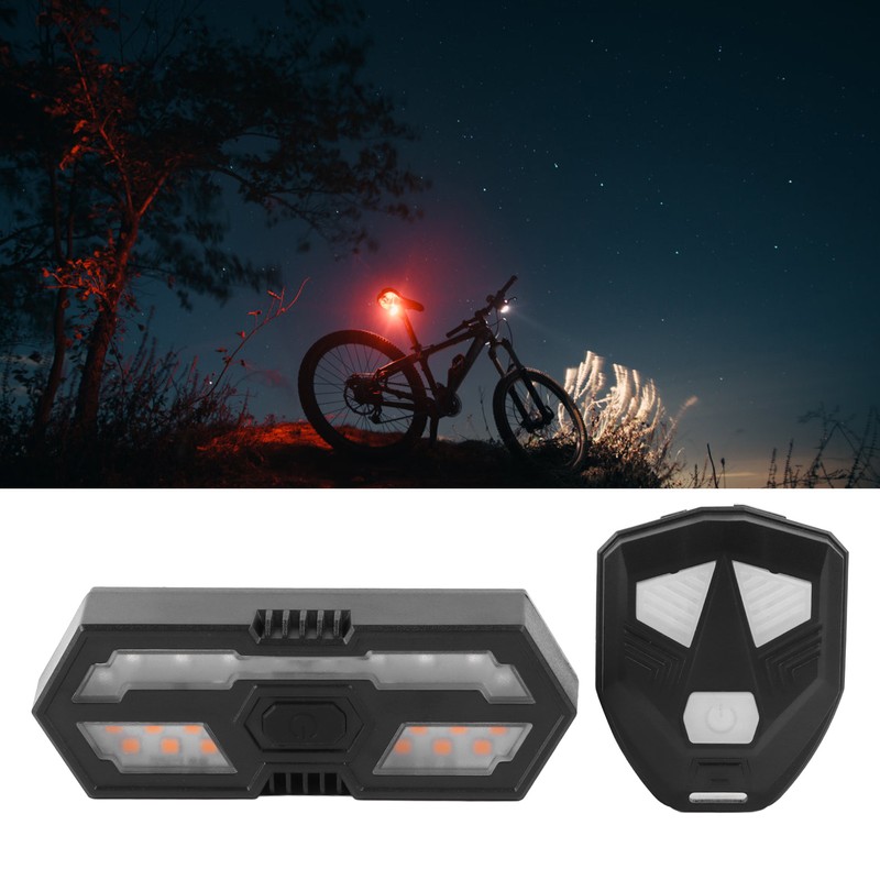 Bike Tail Light Wireless Remote Control Safety Bicycle Night Riding