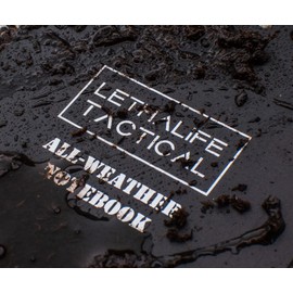 LETHALIFE 8.5x11 inch All Weather Notepad Writing Pad (Black)