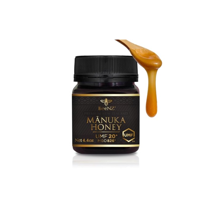 BeeNZ Premium Manuka Honey, Certified UMF20+ MGO 829+ (4.4oz/125g)