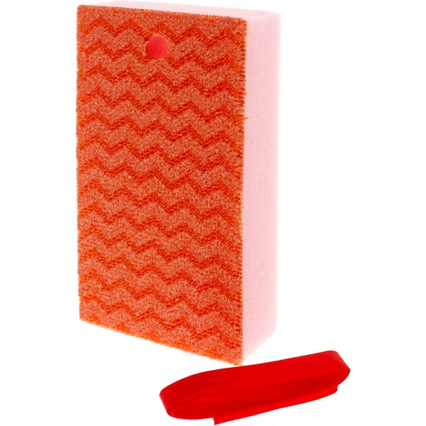 Aisen GP033 Toilet Cleaning Sponge, Orange, Approx. 5.5 x 3.0 x 1.2 inches (14 x 7.5 x 3 cm), Trepica Fluorine Guard,