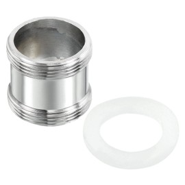 PATIKIL M22*1.0 Male to M22*1.0 Male Thread Faucet Adapter, Chromed Aerator Connector Fitting for Garden Hose Water Filter Pipe, Silver