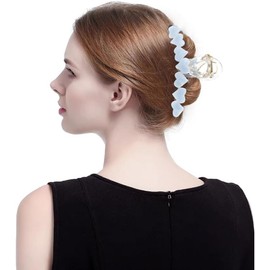 3 PCS Jelly Heart Shaped Hair Clips, Nonslip Large Hair Clips for Thick and Thin Hair Strong Hold Big Hair, Sweet Pretty Acrylic Hearts Claw Clip Hair Accessories (Style 1, One size)