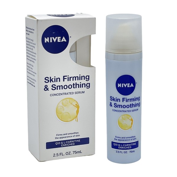 NIVEA Skin Firming & Smoothing Concentrated Serum 2.5 oz Q10 & L-Carnitine HTF