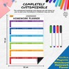 Magnetic Whiteboard for Fridge: Multi-Functional Homework Planner, 42x30cm with Colourful