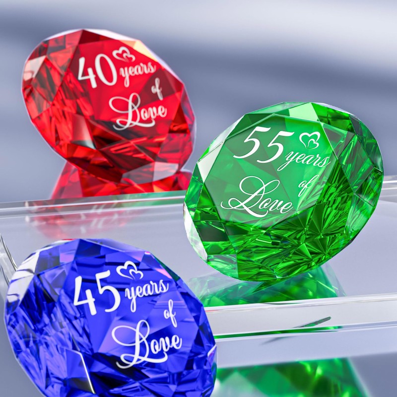 YWHL 55th Wedding Anniversary Decoration, Emerald Wedding Gifts for Parents,