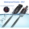 Leehitech 2 Pack 1 m Solar Flat Cable, Feed-Through Copper
