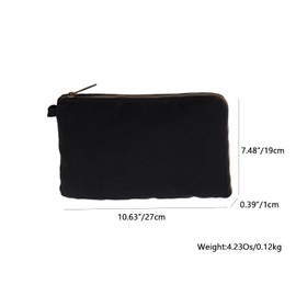 YONBEN Zipper Pouch Storage Bag Simple and Stylish Women's Cosmetic and Travel Bag (Black-improved-2)