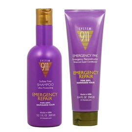 Hayashi System 911 Shampoo 10.1oz & Emergency Pak 8.4oz"Set"