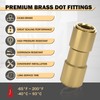 CheeMuii 1/2 Brass DOT Air Line Fitting 3 PCS Straight