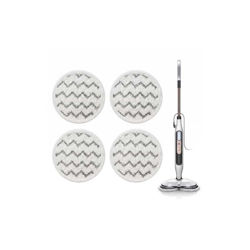 WZHHDM 4 PCS Steam Scrub Pads, Mop Replacement Pads, Reusable