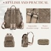 VASCHY Backpack for Women, Chevron Quilted Vegen Leather Flap Backpack