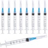 25 Pack 3ml/cc Plastic Luer Lock Syringa with 23Ga and