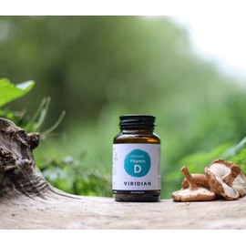 Viridian Viridian - Organic Vitamin D2 400IU - 60 Caps | Vegan Formula, Sourced from Organic Mushrooms | Contributes to Normal Bones, Teeth, Muscles & Immunity | Nutritionist Formulated