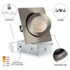 KnLnny Ware Square Brushed Nickel Recessed Lighting 4 Inch 6