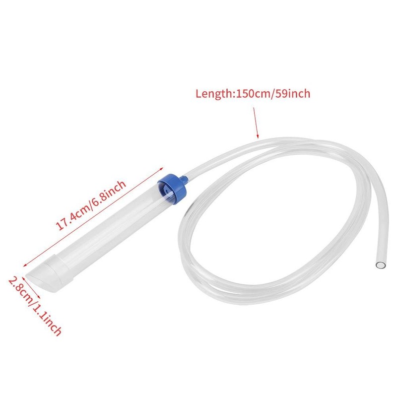 Aquarium Manual Water Changer Air Pump Siphon Fish Tank Gravel