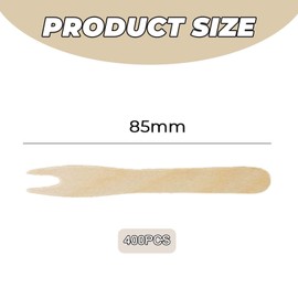 400Pcs Wooden Forks, French Fries Forks, Mini Forks, Wooden Cutlery, Party Cutlery, Fruit Forks