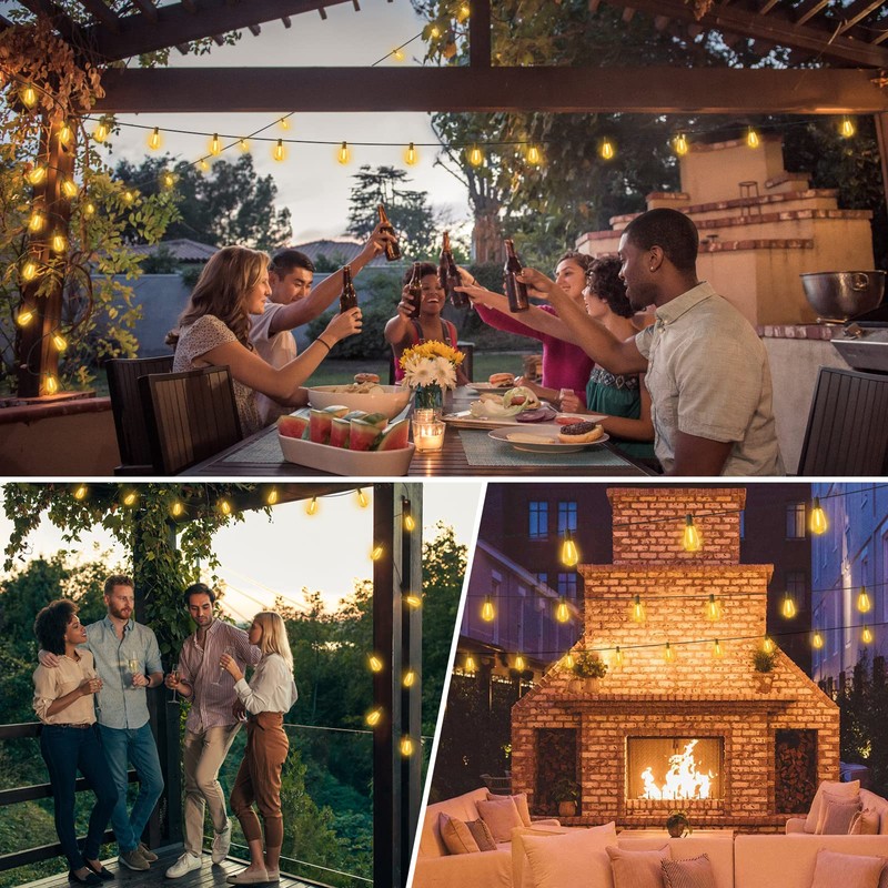 LaPitio LED String Light Bulbs, ST38 Shatterproof LED Replacement Bulbs