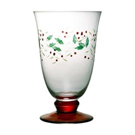Pfaltzgraff Winterberry Holiday Goblets, Set of 4, 14 Ounce, Clear