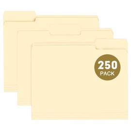 File Folder, RAZCC 250 Pack 1/3 Cut Tab File Folders Letter Size, Manila Folders, Folders with Tab, Great for Organizing and Easy File Storage