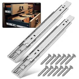 HOMANDS 12 Inch Soft Close Drawer Slides 4 Pairs (8pcs) Side Mount Rails - Heavy Duty Full Extension Ball Bearing – Drawer Slide Glides for Cabinet Kitchen, Dresser Runners - Draw Slides 100LB