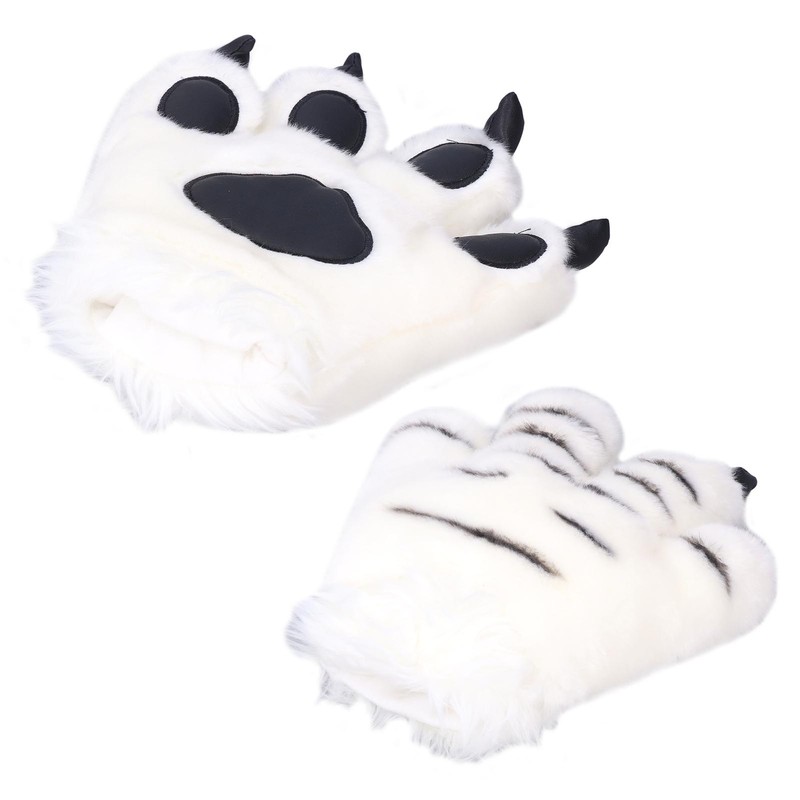 Simulation Animal Claw Gloves Cute Tiger Claw Plush Gloves Werewolf