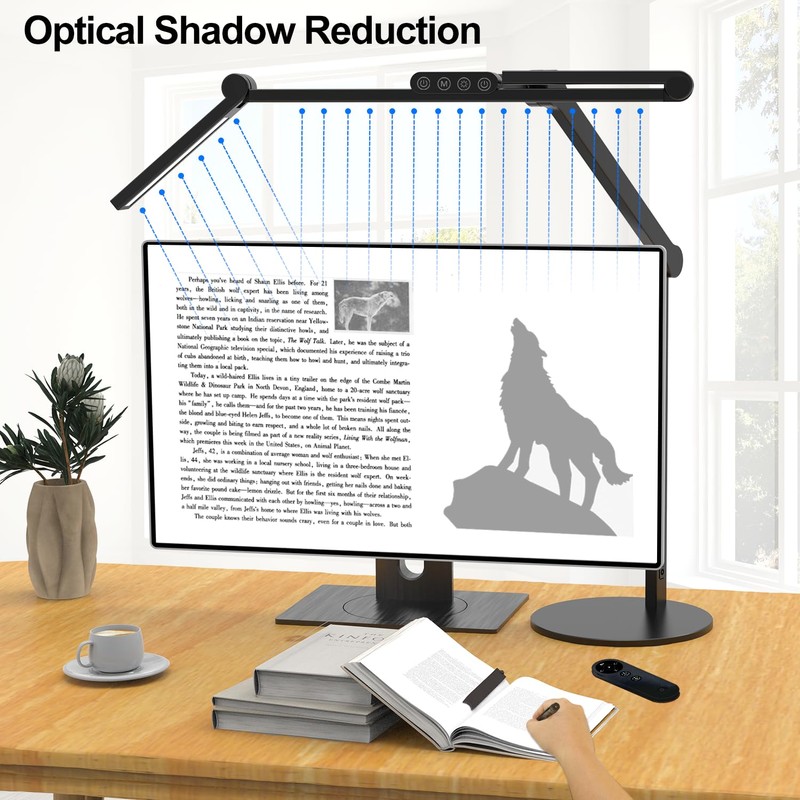 Micomlan Architect Desk Lamp with Remote Control, Adjustable Led Desk