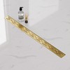 Neodrain 36-in Brushed Brass Rectangular Linear Shower Drain with Brick