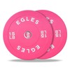 Egles Vibrant Pink Weight Plates, Rubber Barbell Plates, 2-inch Olympic