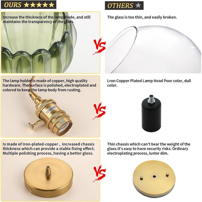 Battery Operated Ceiling Light,Pendant Light Petal Glass Battery Chandelier Light