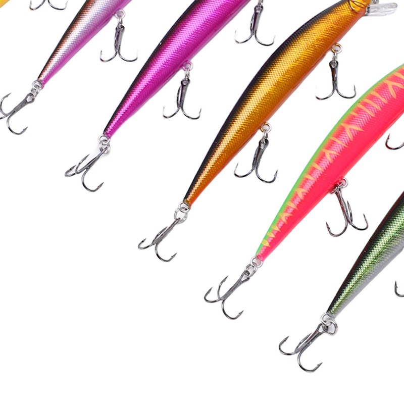 6PCS Minnow Fishing Lure Long Throw Floating Artificial Hard Bait