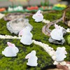 Exasinine Mini Rabbit Easter Bunny Miniature Figure Animal Model Fairy