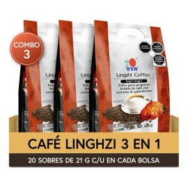 Combo 3 Dxn | Cafés Lingzhi 3 En 1 Con Reishi Mushroom | 20u