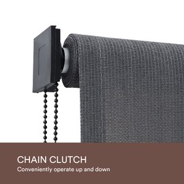 VICLLAX Outdoor Roller Shade Fabric for Porch Gazebo, Patio Blinds Roll Up Shade (4' W X 6' L), Anthracite Grey