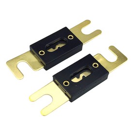 ESUPPORT 5 X 200A Plated ANL Fuse Auto Stud Fuses 200A AMP Gold Blade Bolt on Fuse Car Audio Amplifier Automotive Protect Safety