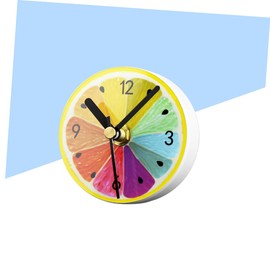 Levemolo Refrigerator Clock Magnet Sticker Clock Magnetic Stickers for Fridge Lemon Pattern Timer Kitchen