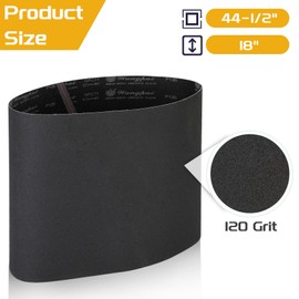 P Polerden Drum Sander Conveyor Belt 120 Grit, 18" x 44-1/2" for Grizzly G0458 Drum Sander Belts and Shop Fox W1854Z Feed Belt, Fit for Grizzly Drum Sander and Shop Fox Drum Sanders